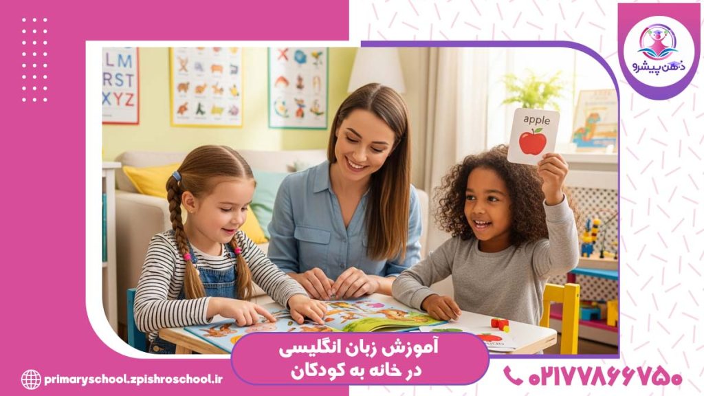تصویر آموزش زبان انگلیسی در خانه به کودکان